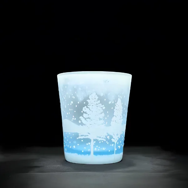 ぎやまんロックグラス 雪景色