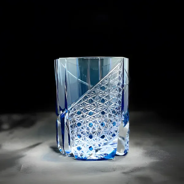 オールドグラス 花の宴 水色